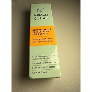 Rael Face Exfoliator, Miracle Clear Triple Acid Exfoliant Gel Serum 50ml
